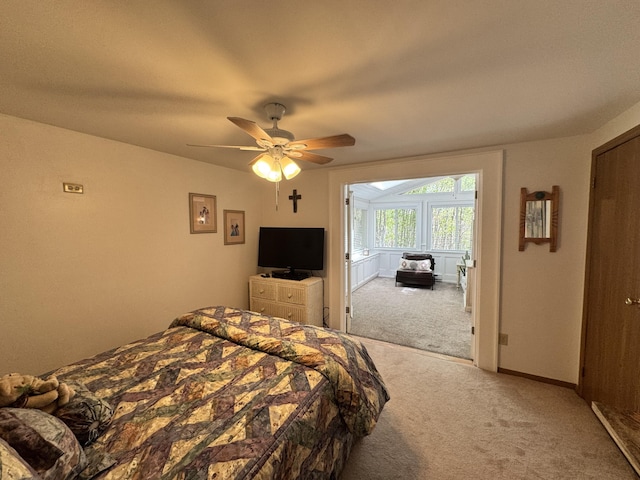 338 Tower Rd, Albrightsville, PA 18210 - bedroom featuring light carpet and a ceiling fan