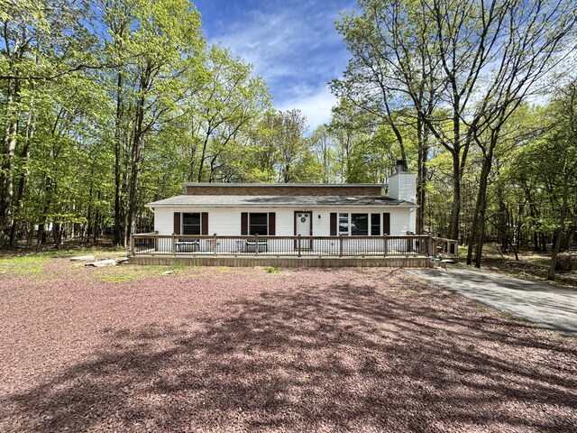 338 Tower Rd, Albrightsville, PA 18210 - view of front of property with a chimney and a porch