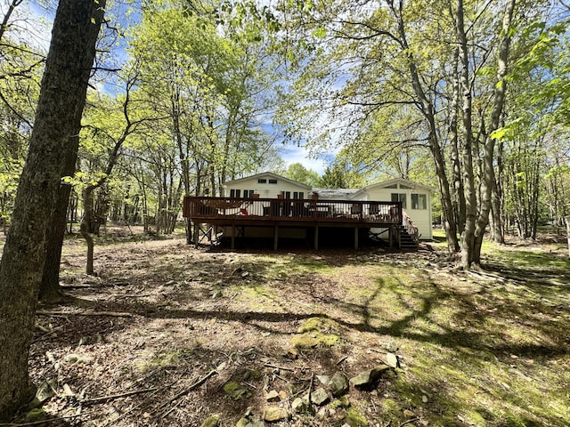 338 Tower Rd, Albrightsville, PA 18210 - back of house with a deck and stairway