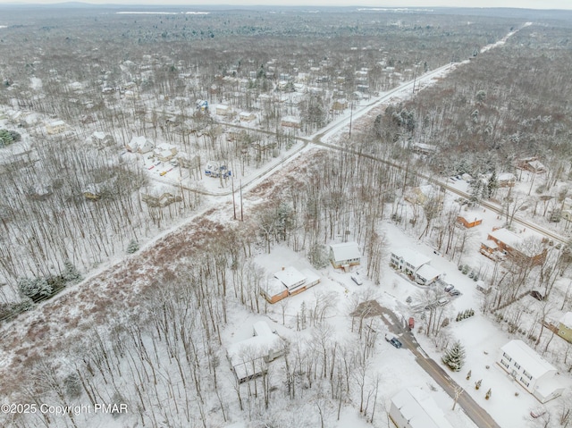 view of snowy aerial view