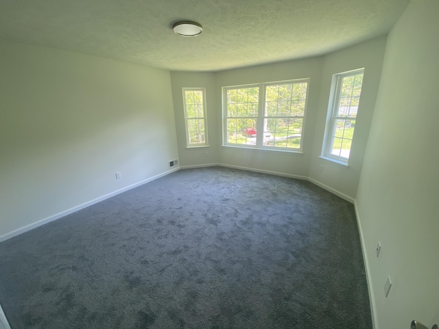 130 Sugar Hill Rd, Saylorsburg, PA 18353 - empty room featuring baseboards, dark colored carpet, and a textured ceiling