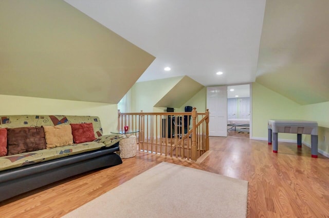 295 Wyomissing Dr, Pocono Lake, PA 18347 - bonus room featuring wood finished floors, lofted ceiling, and recessed lighting