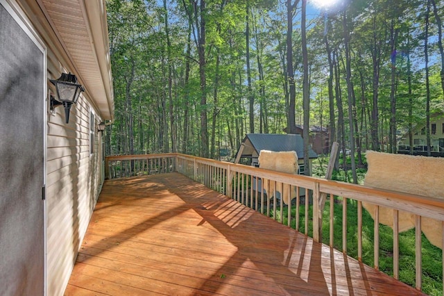 295 Wyomissing Dr, Pocono Lake, PA 18347 - deck with a storage unit