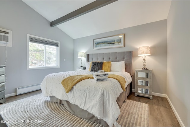 3126 Snowden Dr, Bushkill, PA 18324 - bedroom featuring a baseboard heating unit and wood finished floors