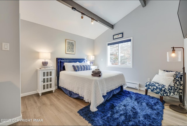 3126 Snowden Dr, Bushkill, PA 18324 - bedroom featuring light wood finished floors and a baseboard radiator