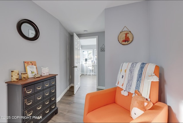 3126 Snowden Dr, Bushkill, PA 18324 - sitting room featuring light wood-style floors and baseboards