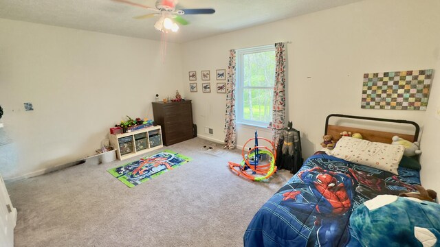 2292 Bismark Rd, Blakeslee, PA 18610 - carpeted bedroom featuring a ceiling fan and baseboards