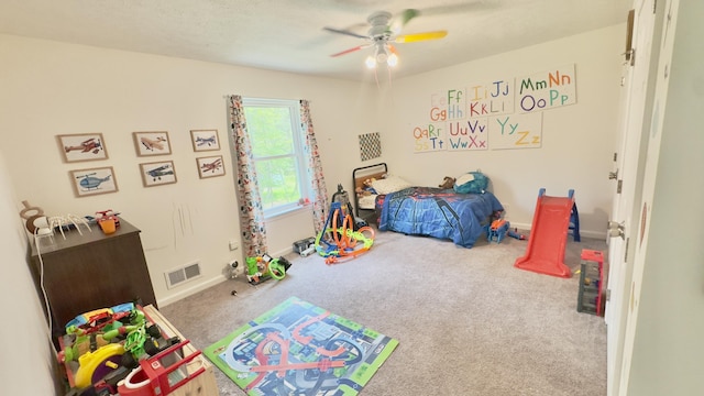 2292 Bismark Rd, Blakeslee, PA 18610 - carpeted bedroom with baseboards and ceiling fan