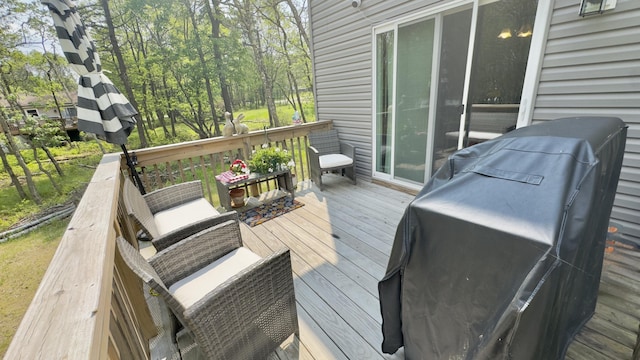 2292 Bismark Rd, Blakeslee, PA 18610 - wooden deck featuring a grill