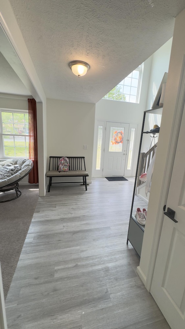 2292 Bismark Rd, Blakeslee, PA 18610 - corridor featuring a textured ceiling and light wood finished floors