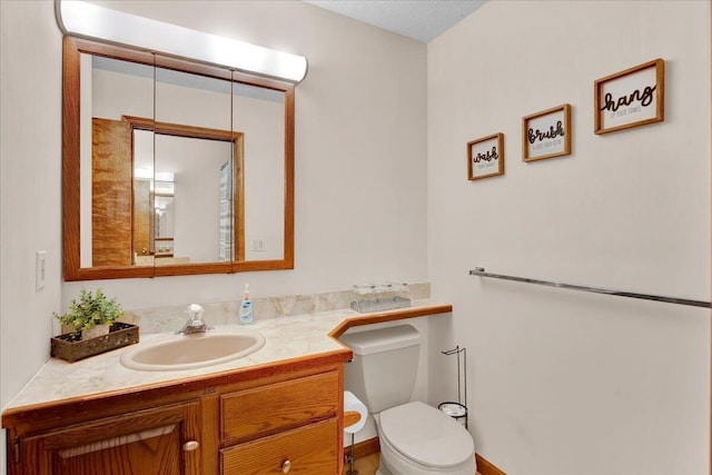 96 Wolf Hollow Rd, Lake Harmony, PA 18624 - bathroom featuring vanity and toilet