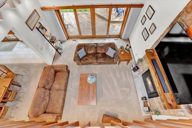 96 Wolf Hollow Rd, Lake Harmony, PA 18624 - view of unfurnished living room