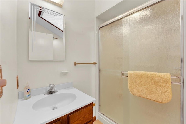 96 Wolf Hollow Rd, Lake Harmony, PA 18624 - full bath featuring a stall shower and vanity