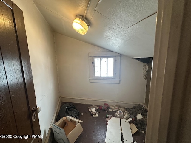 301 Tedrick St, Pittston, PA 18640 - bonus room with lofted ceiling and a textured ceiling
