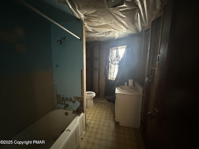 301 Tedrick St, Pittston, PA 18640 - full bath with tile patterned floors, vanity, and shower / tub combination