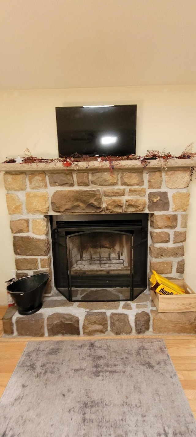 139 Eliot Ln, Albrightsville, PA 18210 - detailed view of a fireplace and wood finished floors