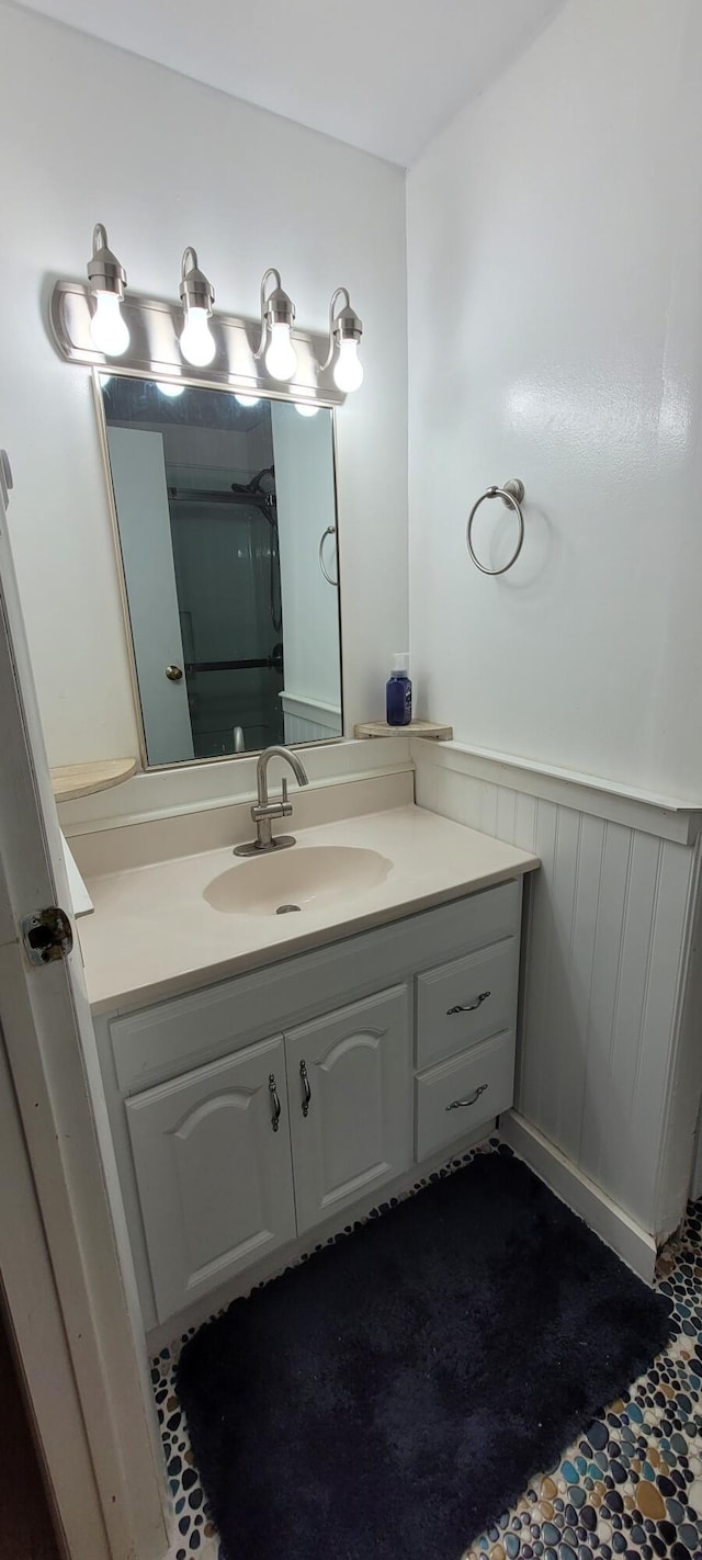 139 Eliot Ln, Albrightsville, PA 18210 - bathroom featuring wainscoting and vanity