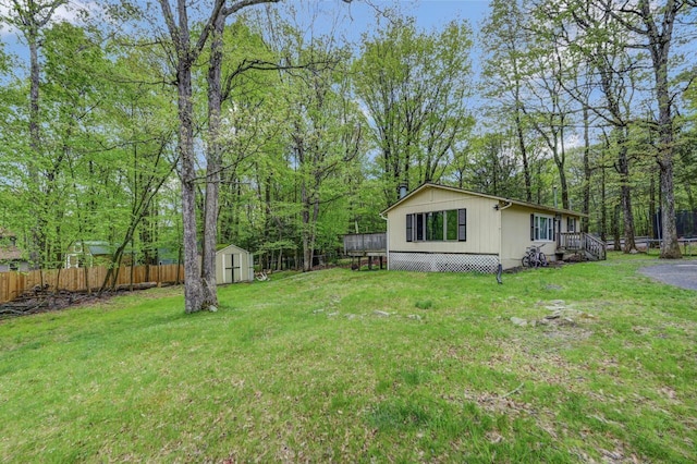 159 Sandstone Dr, Dingmans Ferry, PA 18328 - view of yard featuring a shed and an outdoor structure