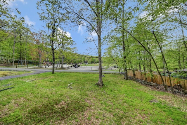 159 Sandstone Dr, Dingmans Ferry, PA 18328 - view of yard with fence
