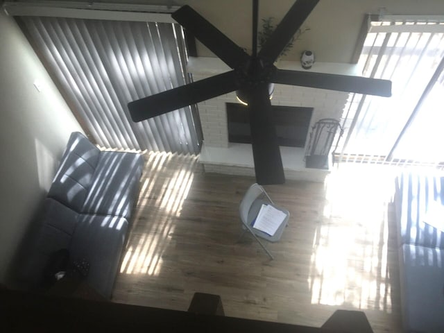 1148 Country Place Dr, Tobyhanna, PA 18466 - detailed view of wood finished floors and a ceiling fan