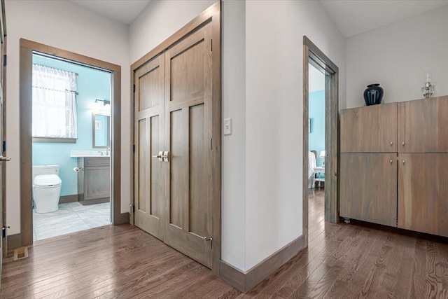 115 Ridgewood Ln, Hawley, PA 18428 - hallway with light wood finished floors and baseboards