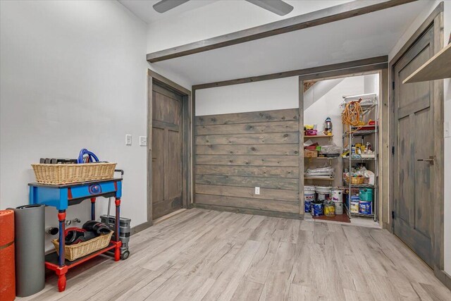 115 Ridgewood Ln, Hawley, PA 18428 - storage area featuring ceiling fan
