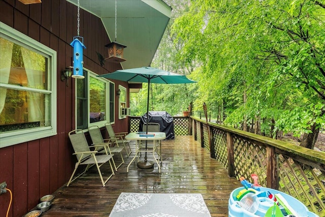 105 Beaver Ln, East Stroudsburg, PA 18301 - deck with a grill and cooling unit