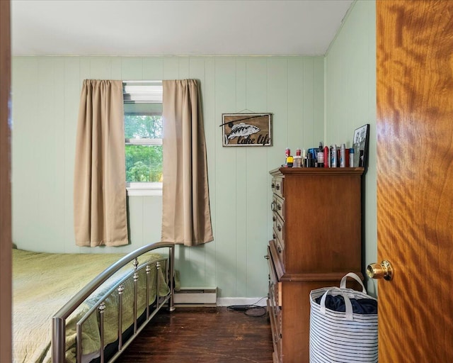 105 Beaver Ln, East Stroudsburg, PA 18301 - bedroom featuring dark wood-type flooring and a baseboard radiator