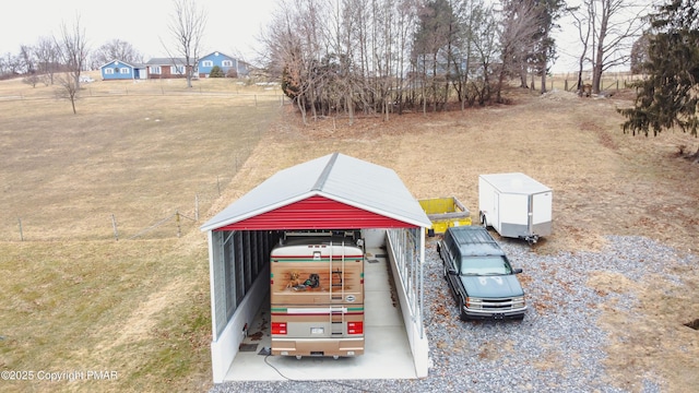 view of yard with a carport