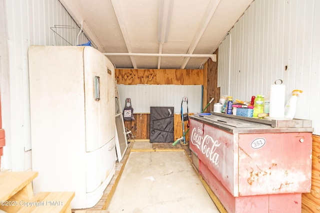 kitchen featuring fridge