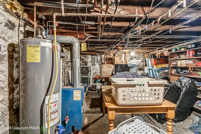 interior space with water heater