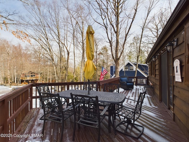 view of wooden terrace