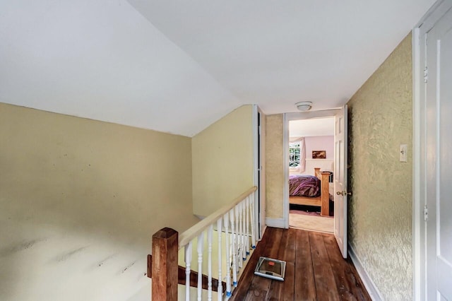 325 Mt Nebo Rd, East Stroudsburg, PA 18301 - hallway featuring hardwood / wood-style floors and vaulted ceiling