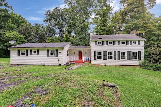 325 Mt Nebo Rd, East Stroudsburg, PA 18301 - view of front facade with a chimney and a front lawn