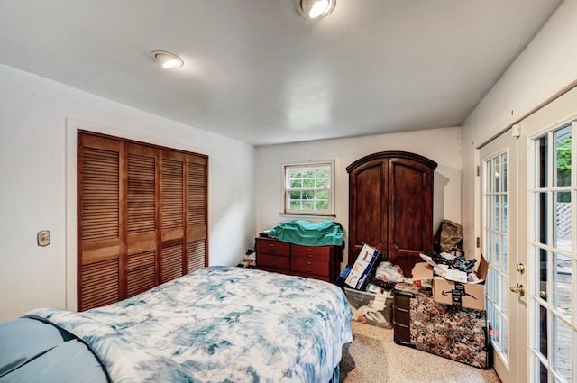 325 Mt Nebo Rd, East Stroudsburg, PA 18301 - carpeted bedroom featuring french doors and a closet