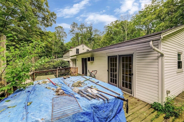 325 Mt Nebo Rd, East Stroudsburg, PA 18301 - wooden terrace featuring view of wooded area