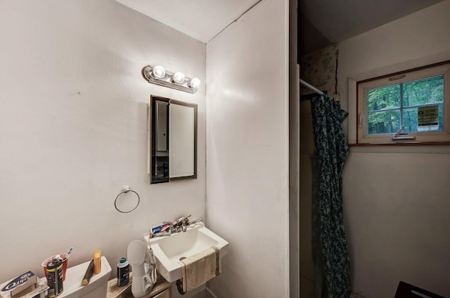 325 Mt Nebo Rd, East Stroudsburg, PA 18301 - bathroom featuring a sink and a shower with shower curtain