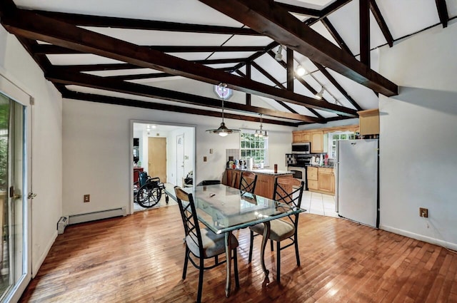 325 Mt Nebo Rd, East Stroudsburg, PA 18301 - dining space featuring baseboard heating and light wood finished floors