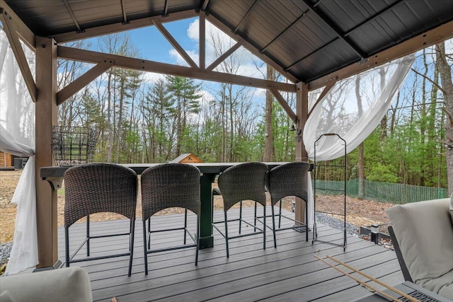 116 Red Bud Ln, Kunkletown, PA 18058 - wooden deck featuring view of scattered trees