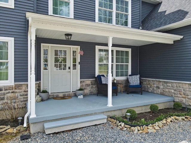 116 Red Bud Ln, Kunkletown, PA 18058 - doorway to property with a porch and stone siding