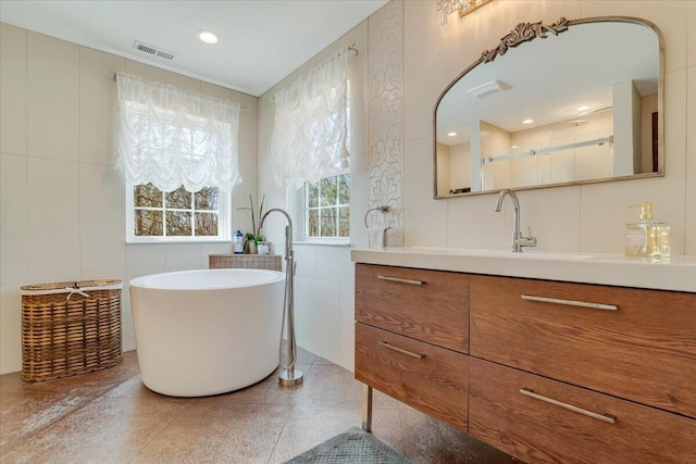 116 Red Bud Ln, Kunkletown, PA 18058 - full bathroom with vanity and a freestanding bath