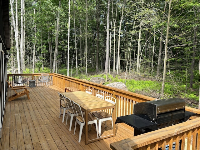 290 Wyomissing Dr, Pocono Lake, PA 18347 - wooden deck featuring outdoor dining area and area for grilling