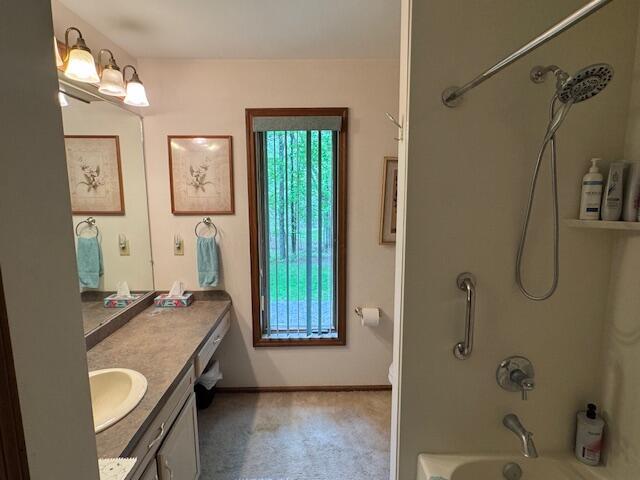 122 Sawmill Rd, Pocono Lake, PA 18347 - full bath featuring vanity and bathing tub / shower combination