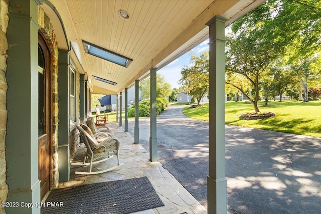 view of patio / terrace with a porch