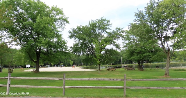 view of community featuring a yard