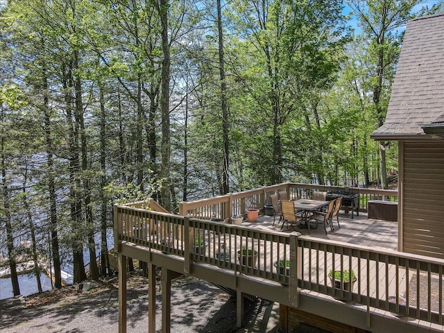 24 Glen Rd, Lake Ariel, PA 18436 - wooden deck featuring outdoor dining space