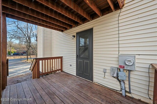 view of wooden deck