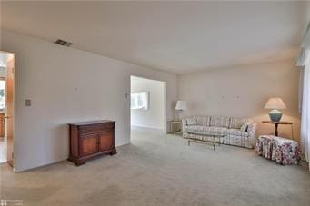 living room with carpet flooring