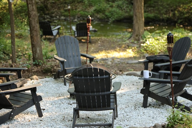 106 Alwen Ave, East Stroudsburg, PA 18301 - view of patio with a fire pit