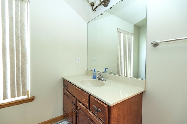 bathroom with vanity